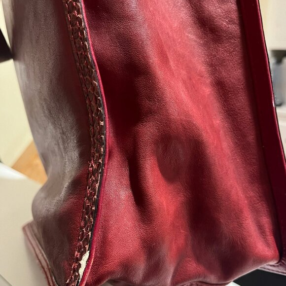 Marc by Marc Jacobs Large Red Leather tote with snakeskin detais - Picture 4 of 10
